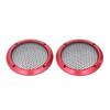 2 Stück Lautsprecherabdeckungen Schwarz Rund Lautsprechergitter Mesh Dekorativ Subwoofer Autolautsprecher Gitter Schutz