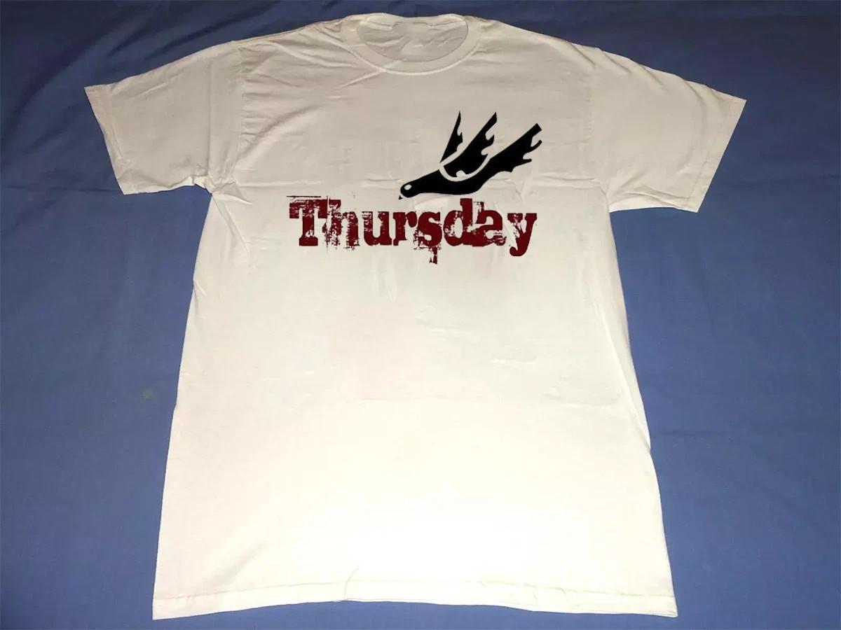 NEW Thursday Band Logo Band Heavy Cotton White T Shirt S-5XL JU979 S