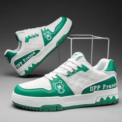 Para Buty na Płaskiej Podeszwie Casual Moda Retro Sznurowane Sportowe Białe Buty