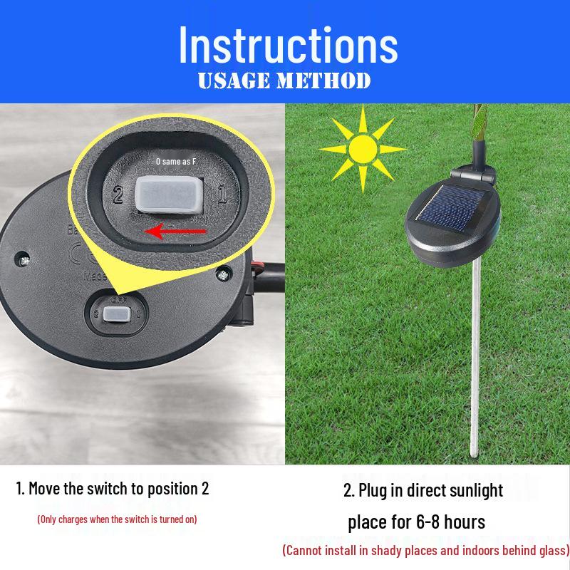 Seven-Color Solar Butterfly Light for Garden Decoration.