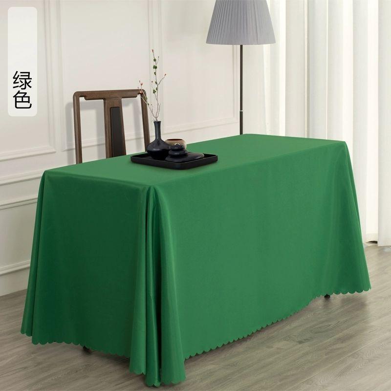 Conference Table Tablecloth Hotel Office Exhibition Advertising Ground Marketing Solid Color Red And White Rectangular Tablecloth Fabric
