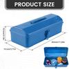 Metal Box Sturdy Storage Tool With Multi Compartment Design Rust Proof Finish And Secure Lock For Industrial And Home Use