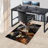 1pc Fire and Blood Office Carpet Chair Mats, Home Decor Mat Fantasy Theme Mat Durable Mat, Dragon Decor,Suitable for Fantasy Theme Lovers