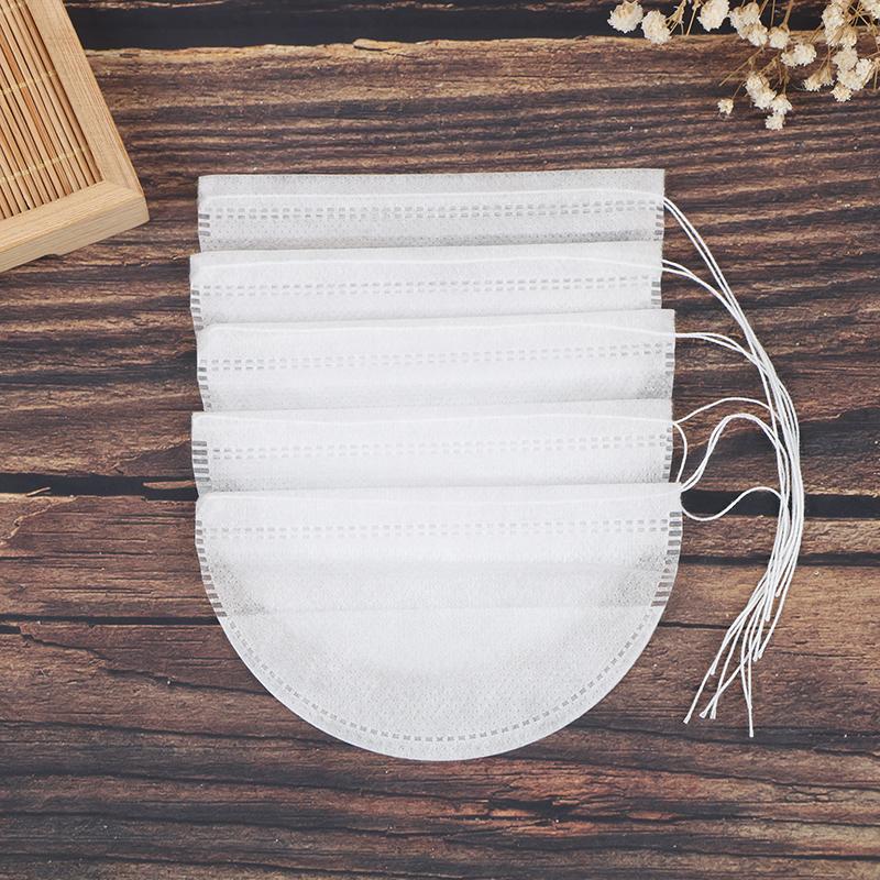 50 ks potravinářských prázdných čajových sáčků Infuzér s provázkem s těsněním filtru Čajové sáčky