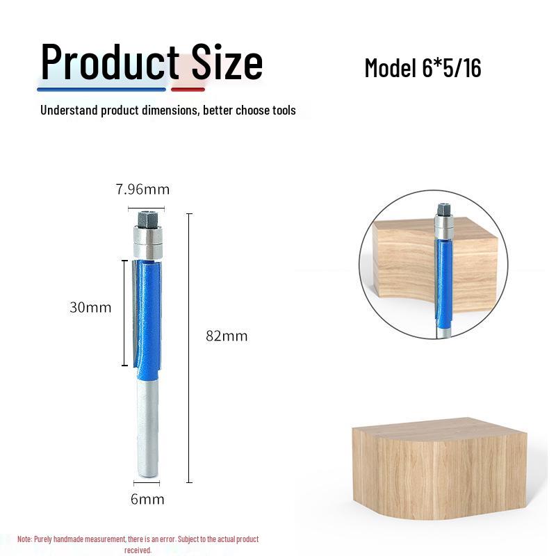 Double Bearing Edge Trimmer Woodworking Router Bit Set