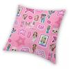Emilia Mernes MP3 Kissenbezug Doppelseitiger Druck Polyester Kissenbezug Dekor Kissenbezug für Sofakissen Zuhause Quadratisch 45*45cm