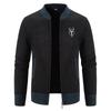 Autumn Men's Fashion Casual Solid Color Thickened Knitted Cardigan