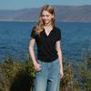Three Color Slim Fit V-Neck Short Sleeve T-shirt