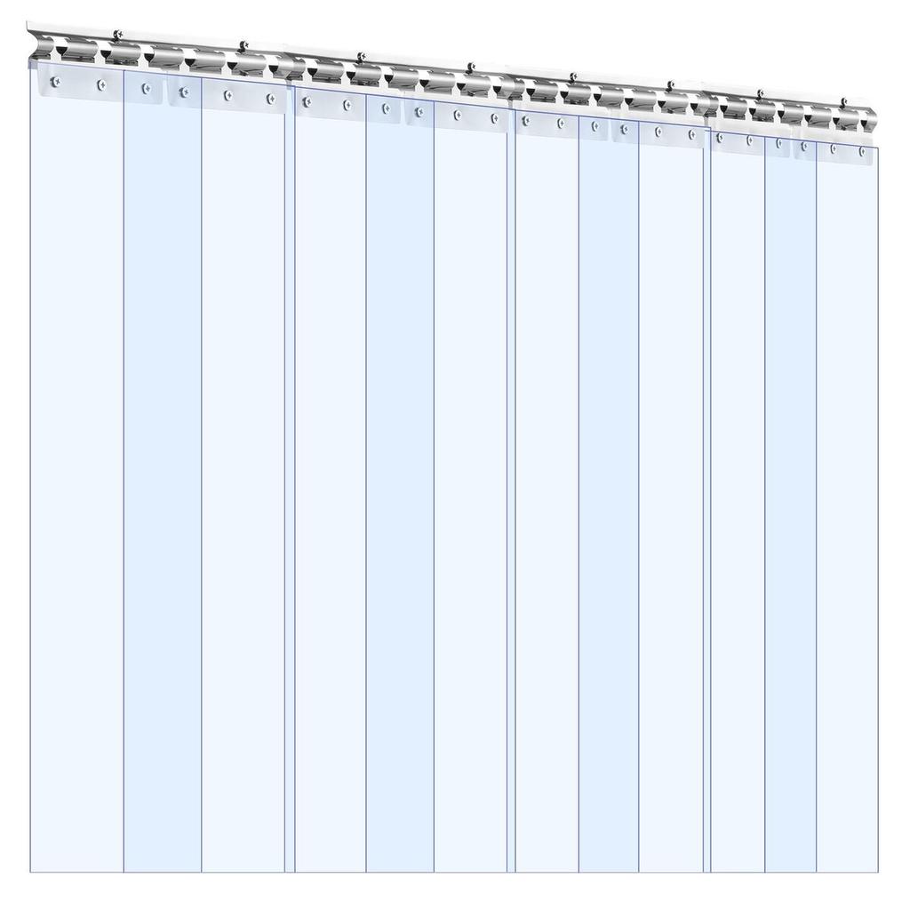 Streifenvorhang PVC Türvorhang 48" x 84" Kühlhaus Gefrierschrank Klarer Kunststoff