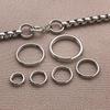 Stainless Steel Colorfast Double Layer Open Ring Connector for DIY Jewelry
