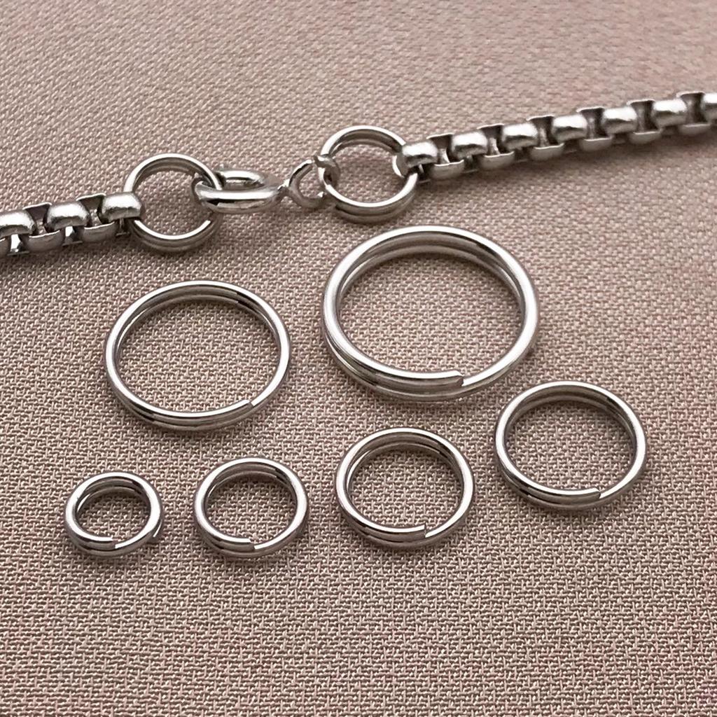 Stainless Steel Colorfast Double Layer Open Ring Connector for DIY Jewelry