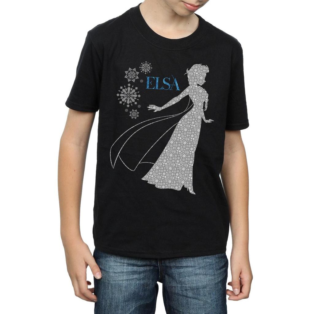 Disney Jungen-T-Shirt „Die Eiskönigin Elsa“ mit Weihnachtssilhouette