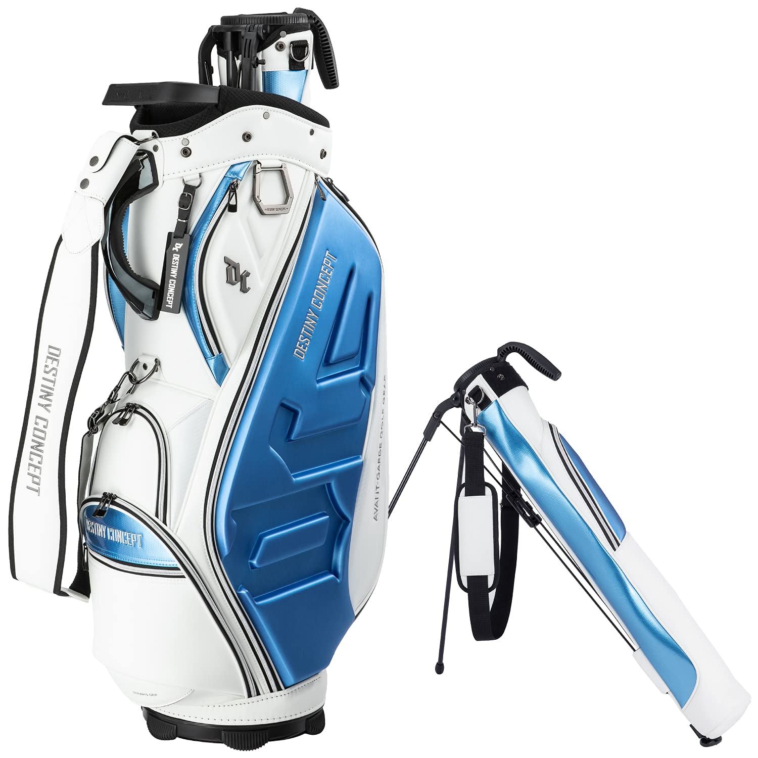 

DESTINY CONCEPT Dual Caddy Bag DUAL Club Case [DESTINY CONCEPT] DC-X14B Self-Stand Встроенный (HLF-СИНИЙ)