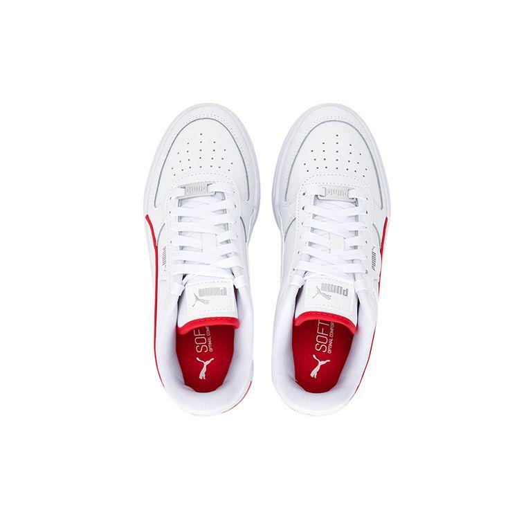 Puma Caven Dime White High Risk Red Unisex Sneakers Silver 384953-07