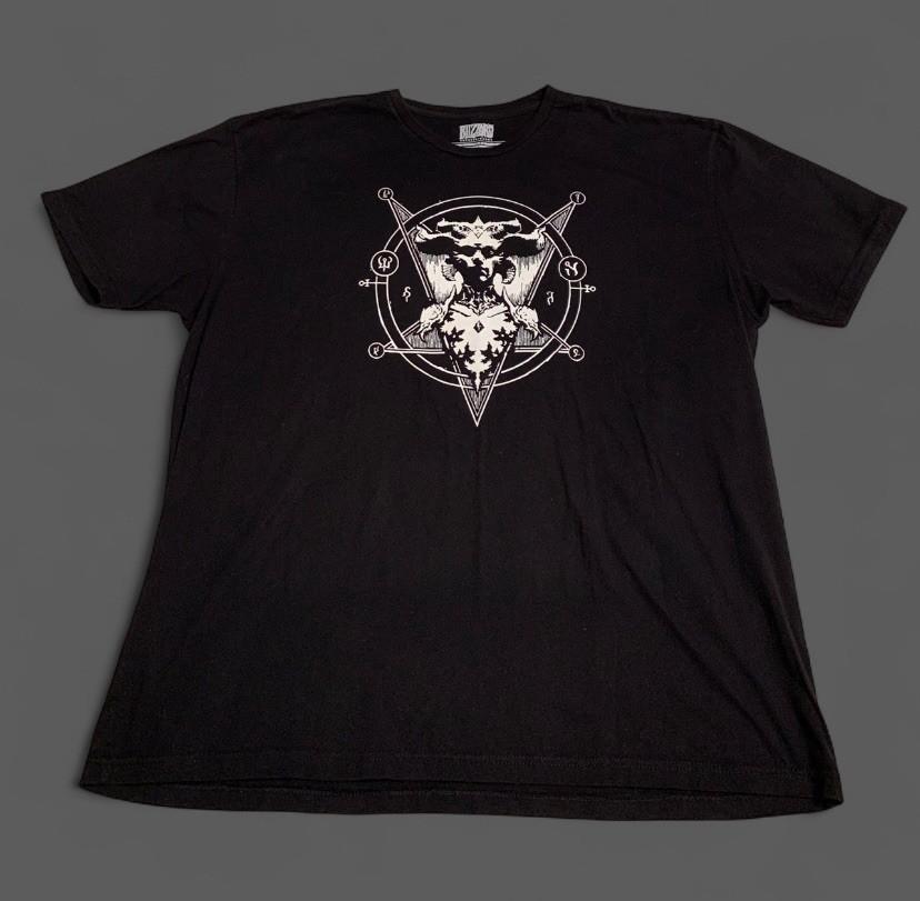 Diablo IV Mens 3XL T Shirt Black Blizzard Video Game Promo T Shirt Y2k Vtg Retro Unisex T-Shirt XL