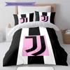 Set Copripiumino Trapuntato Juve Federa Federe Decorazione Casa Regalo di Compleanno (1 * copripiumino + 2 * federa, senza nucleo)