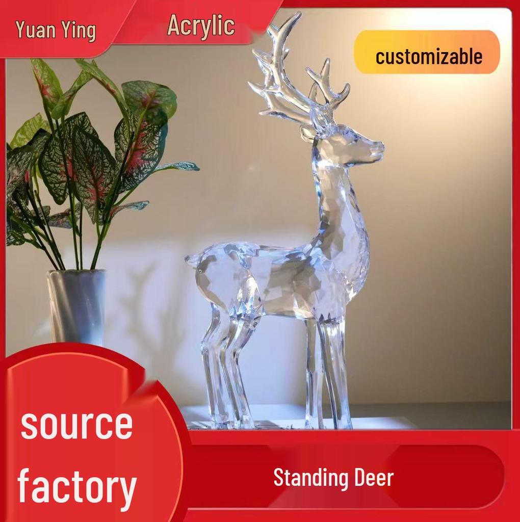 Nordic Transparent Crystal Reindeer Ornament - Christmas Decoration Handicraft