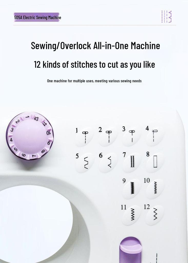 Upgraded 505A Mini Electric Sewing Machine with Overlock