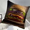 Pizza Hamburger Hot Dog Ice Cream Pillow Case Square Pillow Bedroom Sofa Leisure Comfort Cushion Car Home Decoration