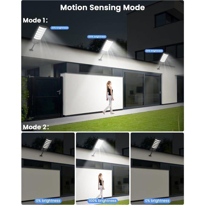 Lampadaire Solaire - UNDERSCORE - Gefolly - 6500K - IP67 Étanche - Télécommande Inclus