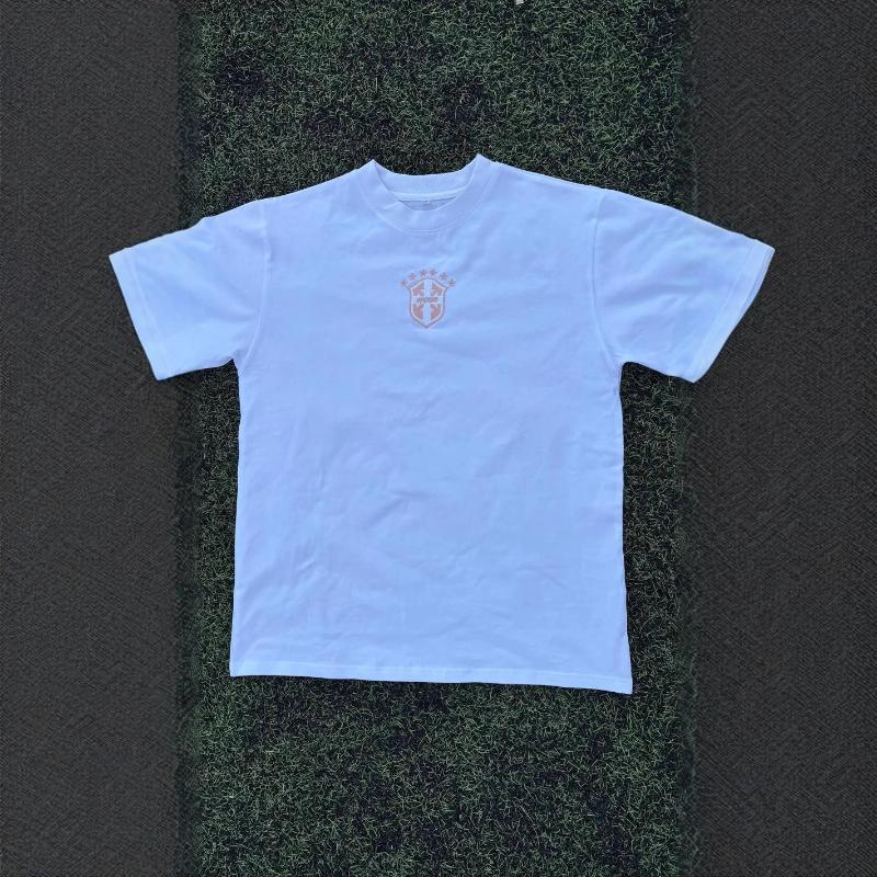 European and American Summer Embroidered Round Neck T-shirt