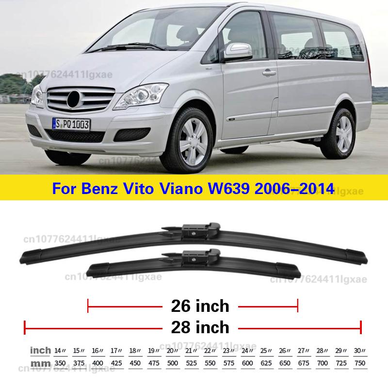 

28 26 Car Windshield Windscreen Front Window Wiper Blades For Mercedes Benz Vito Viano W639 2006-2014 2013 2012 2011 2010 2009 Front 2pcs