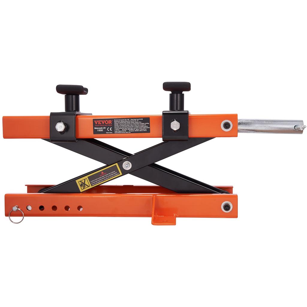 VEVOR Motorcycle Lift Scissor Jack Stand 499.5 Kg with Saddle ATV Lift Dirt Bike