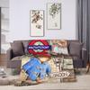 Blankets Britain Paddington Brown Bear Throw Blanket  Flannel Bedspread For Couch Chair Sofa Bed Fluffy Sofa Bed Cover