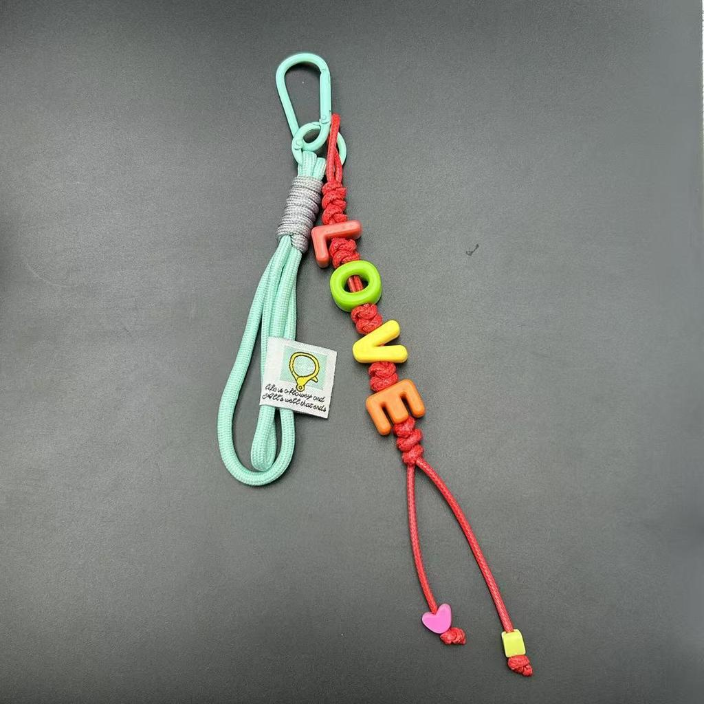 Dopamine Rope Pendant: Colorful Handmade Keychain & Phone Lanyard