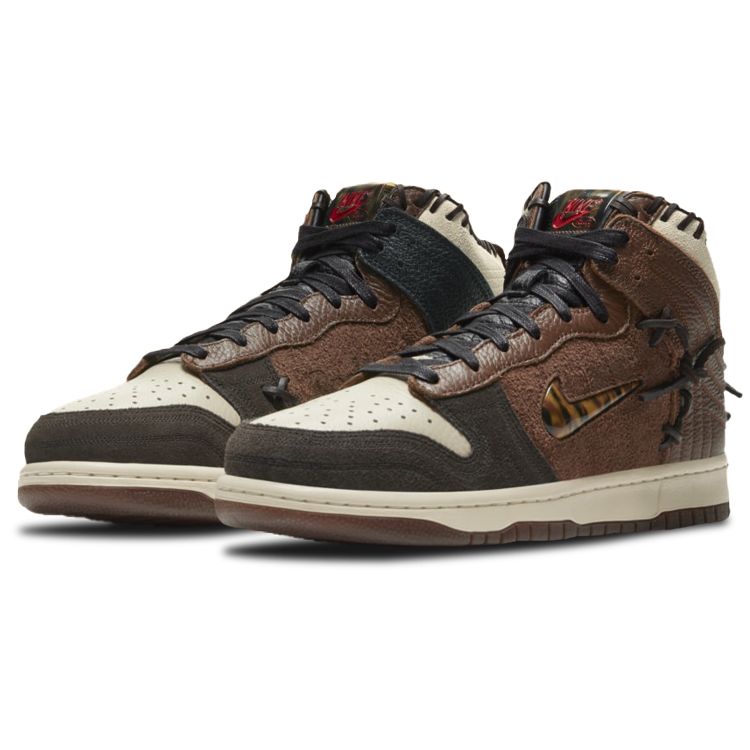 Bodega x Nike Dunk High Legend Unisex Sneakers Brown Fauna-Brown Rustic CZ8125-200