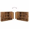 Bathroom Furniture Set with Door 2 pcs Reclaimed Wood Plywood and Metal