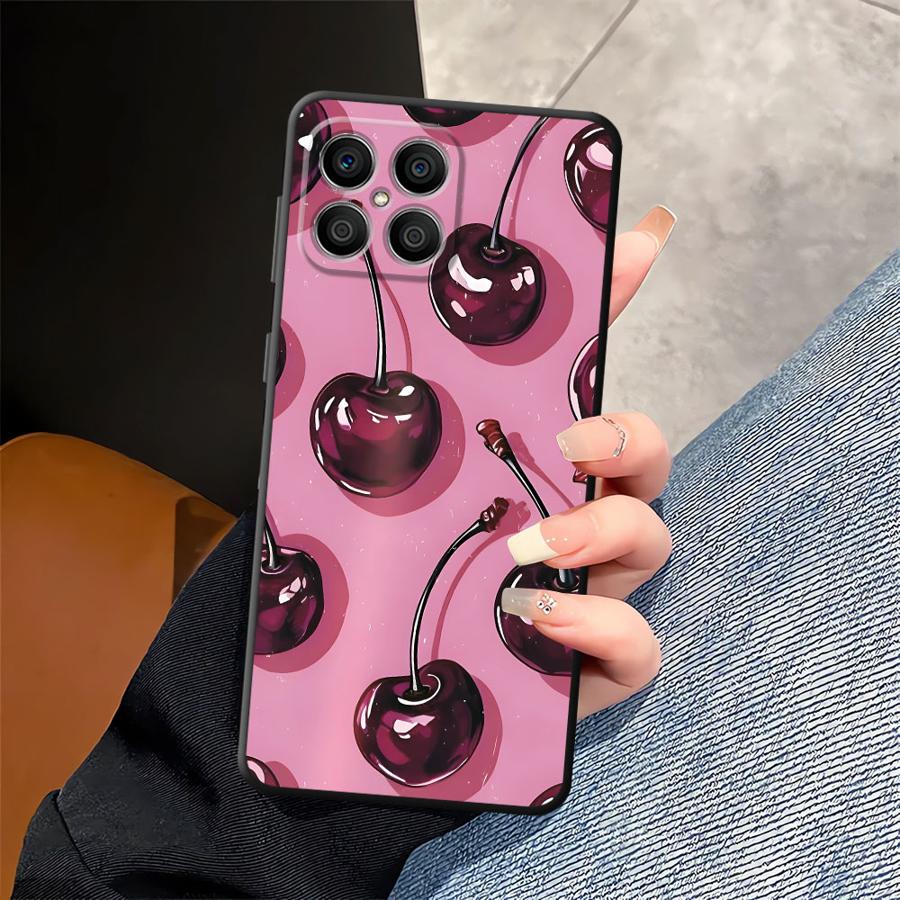 Cherry Pattern Funda Phone Cover Case for Honor Magic5Lite X7 X8 X5b 8X 90 200 400 Lite 70 X9a X6