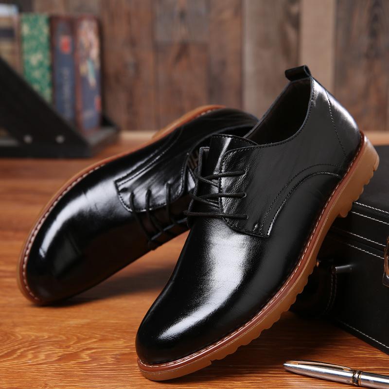 Plus velikost 48 kožené boty pro volný čas pro muže Luxusní značkové tenisky Vysoce kvalitní neformální kožené boty pro podnikání Pánské Oxfords