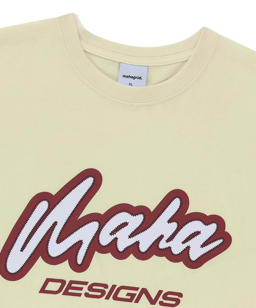 MAHAGRID Maha Spellout Tee Cream(Mg2Fmmt531A)