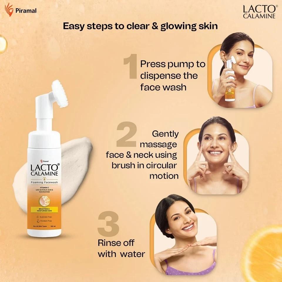 Lacto Calamine Vitamin C Foaming Face Wash Glowing Skin 150ml