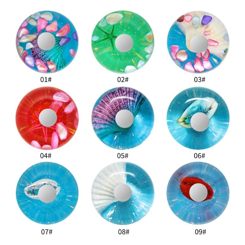 Nail Art Practice Base Resin Display Stand with Sea Shell Designs for Manicure Training Nail Artists Practice Base