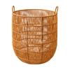 OpenLidless Laundry Basket Brown Woven Hamper with Carry Handles Sturdy for