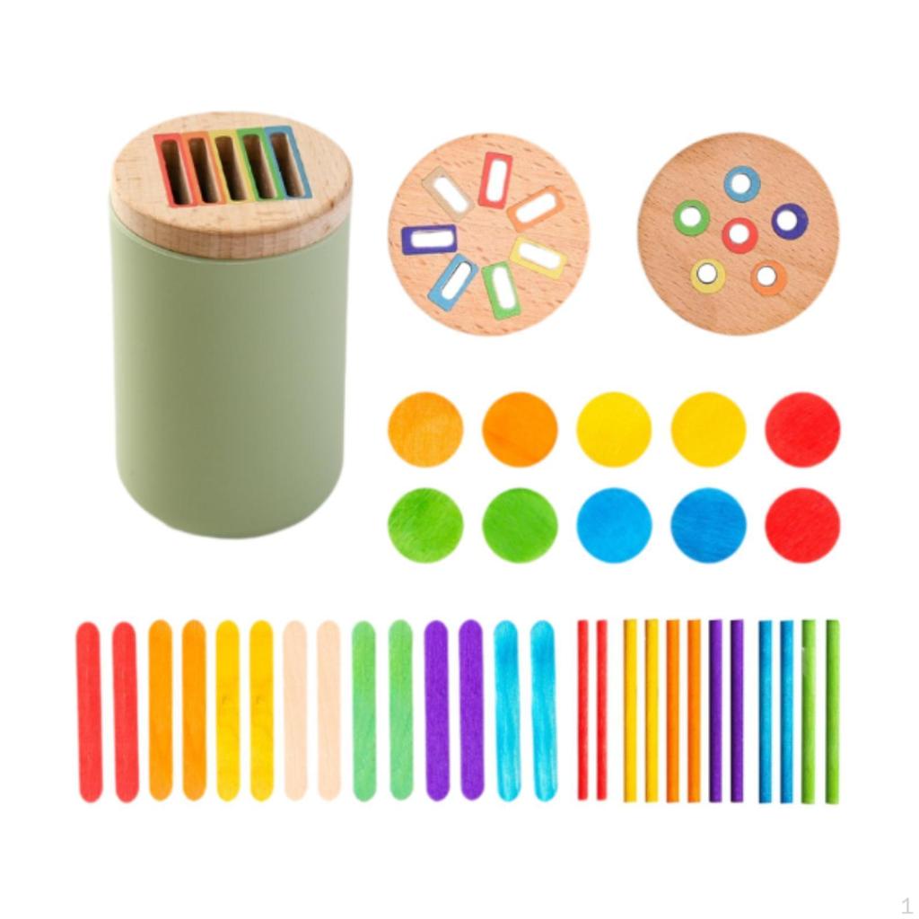 Color Shape Sorting Box Educational Toy Early Learning Montessori for 3 4 5 Year Old