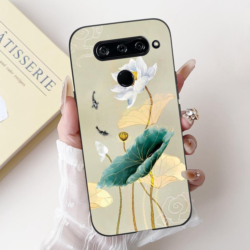 For LG V40 V50 ThinQ Case V50S ThinQ Cute Cartoon Cat Luxury Cool Shockproof Silicone Back Cover For LG V50S ThinQ 5G Phone Case