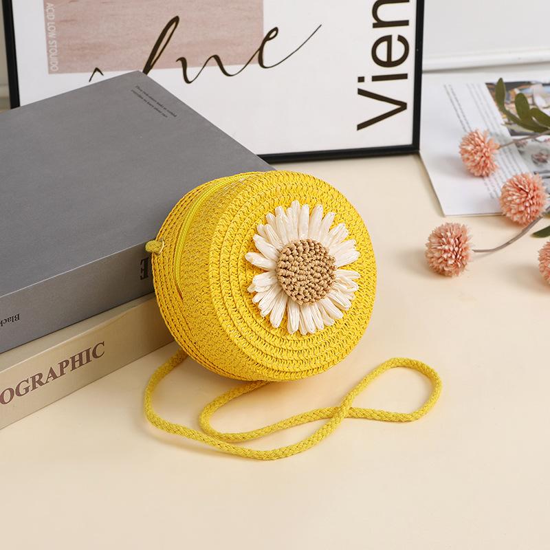Rustic Raffia Straw Bag Woven Phone Bag Crossbody Female,Beach Straw Small Bag Holiday Style