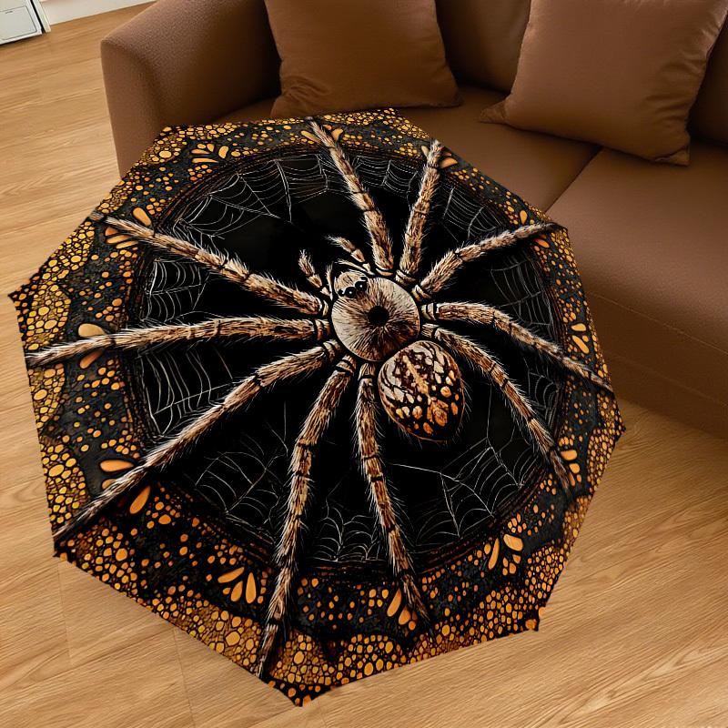 1PC spider web mandala Umbrella-9-Rib Reinforced, Automatic Open, Lightweight & Durable, Cute Fashion Accessory for Outdoor-P0702