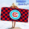 Chicago Fire Print Beach Towel, Large Soft Quick Dry Towel for Beach Camping Swimming