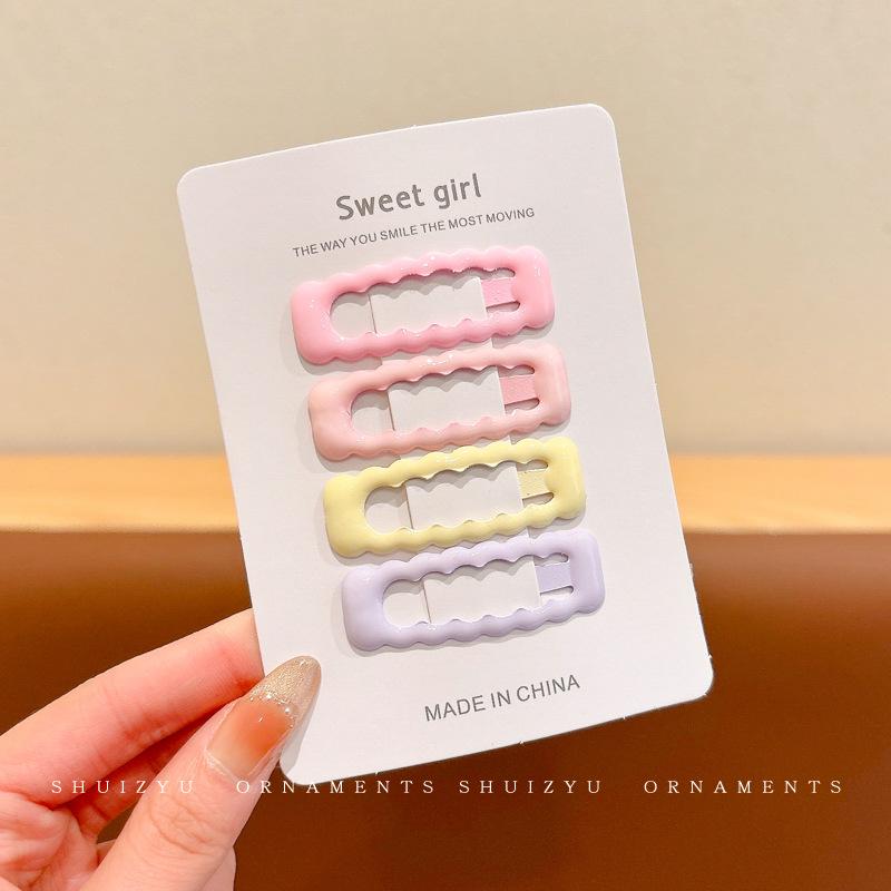 Dopamine Color Bangs Hair Clip Sideburns for Kids & Women - Duckbill Hairpin Headwear