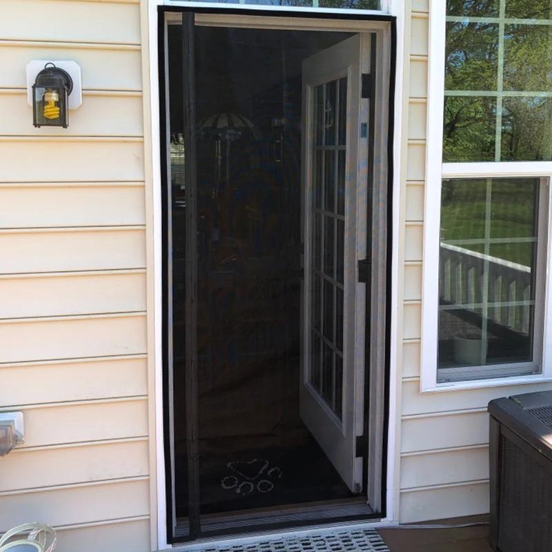 Magnetic Door Screen,Black Side Door Magnetic Mosquito Net,Insect Proof Flight,Summer and Kitchen Indoor Invisible Net