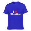 I Love Cheating Unisex Letters T Shirts Heart Graphic Unisex Print Tee Shirts Plus Size Pure Cotton Crew Neck Unisex Tops Shirts