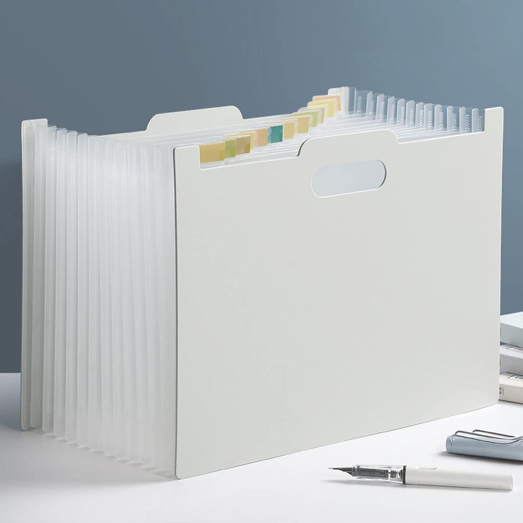 Tumosando Document Thickened Foamed 13 Accordion with Divider Large Document Storage Expandable File Stand, Horizontal/Vertical, PP, Pockets, File,