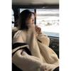 Imitation lamb plush coat autumn and winter versatile thickened warm design sense niche Korean version versatile cotton clothes ins tide