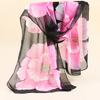 Scarf Floral Fashionable Chiffon Neckerchief Women Graceful Shawl for Dating