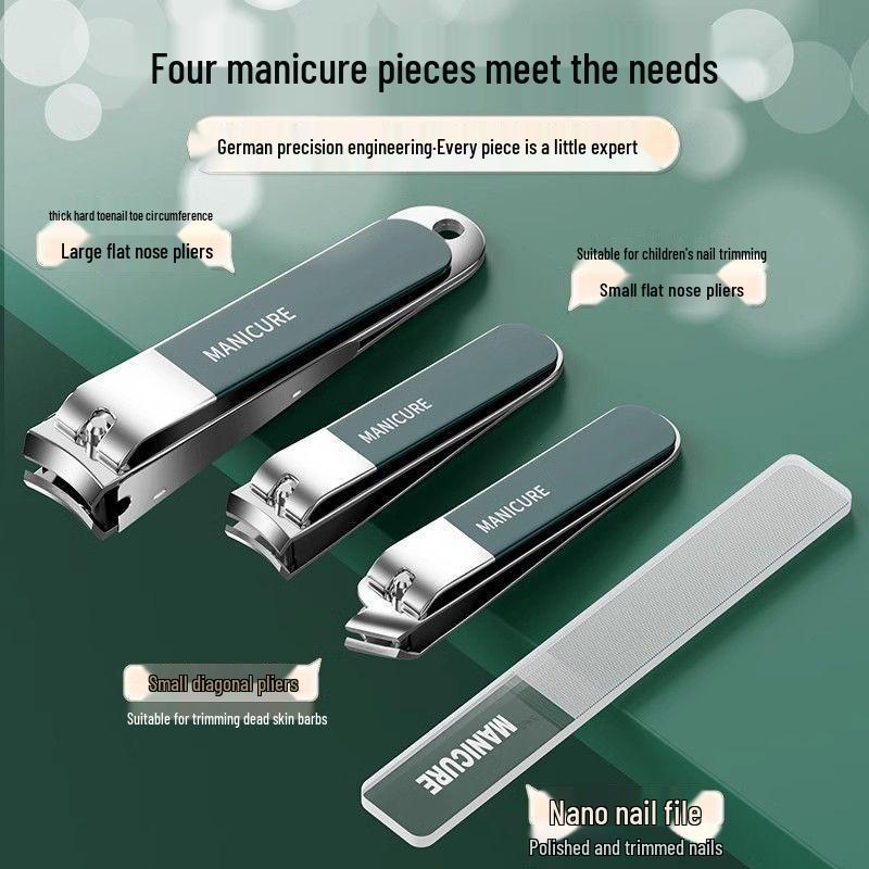 High-End Anti-Splash Nail Clipper Set for Men & Women with Ear Pick