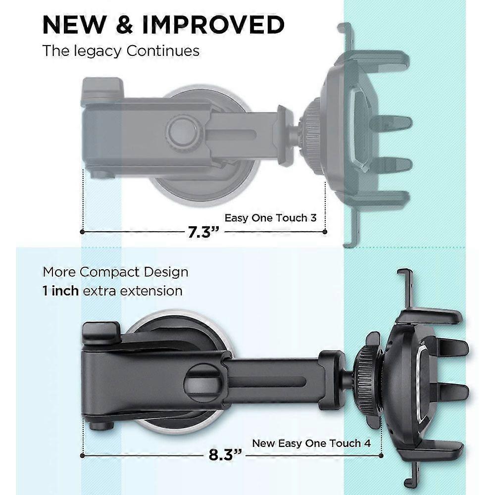 Einfache One-Touch 5 Halterung für Armaturenbrett & Windschutzscheibe, Universelle Autohalterung, Handyhalter, Schreibtischständer für iPhone, Samsung, Moto, Huawei, Nokia, LG, Smartphones